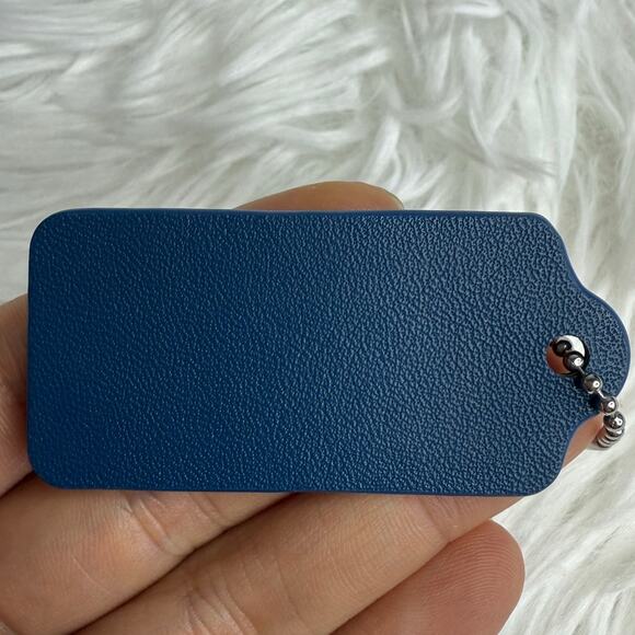 2" COACH Blue Fob Bag Charm Hang tag Hangtag - Picture 2 of 2